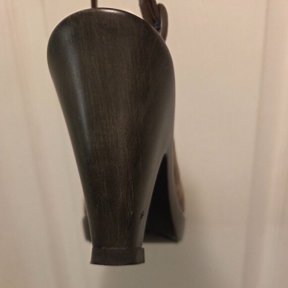 DANIELE TUCCI Women's Brushed Suede Leather Upper Open Toe Slingback Heels 7.5M - Picture 15 of 15